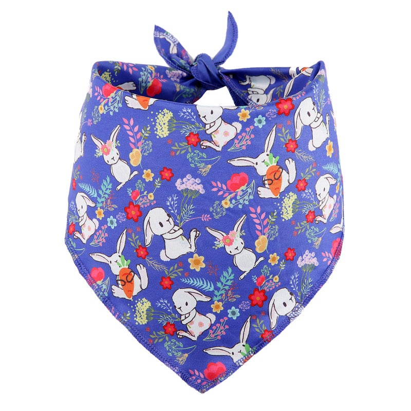 BoomBone Easter Dog Bandana 2 Pack - Triangle Bibs Pet Scarf for Small to Large Dogs and Cat - Image 3